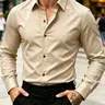 Men's Formal Shirt Csc11, Classic Collar Business Shirt, Long Sleeve, All Seasons, Durable, Customizable, Top
