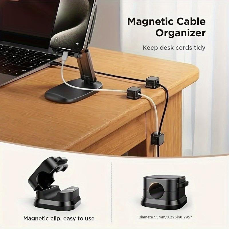 Cable Organizer, 3Counts Multifunctional Magnetic Cable Holder, Cable Management Clip, Cable Organizer for Home and Office Use, Desk Accessories, Home Decor