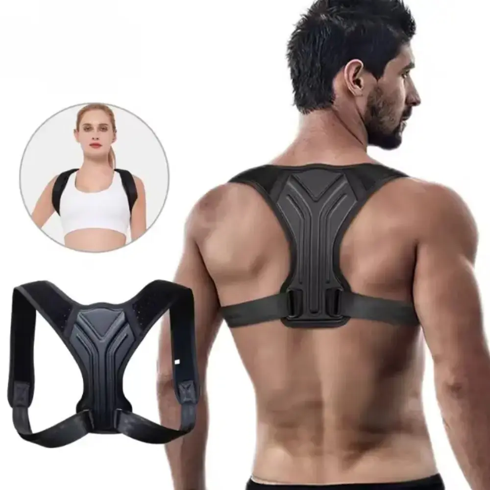 Posture Corrector for Men Women, Adjustable Back Shoulder Brace with Clavicle & Spinal Support, Breathable Neck Upper Back Trainer for Home Office Sport, Improve Slouching