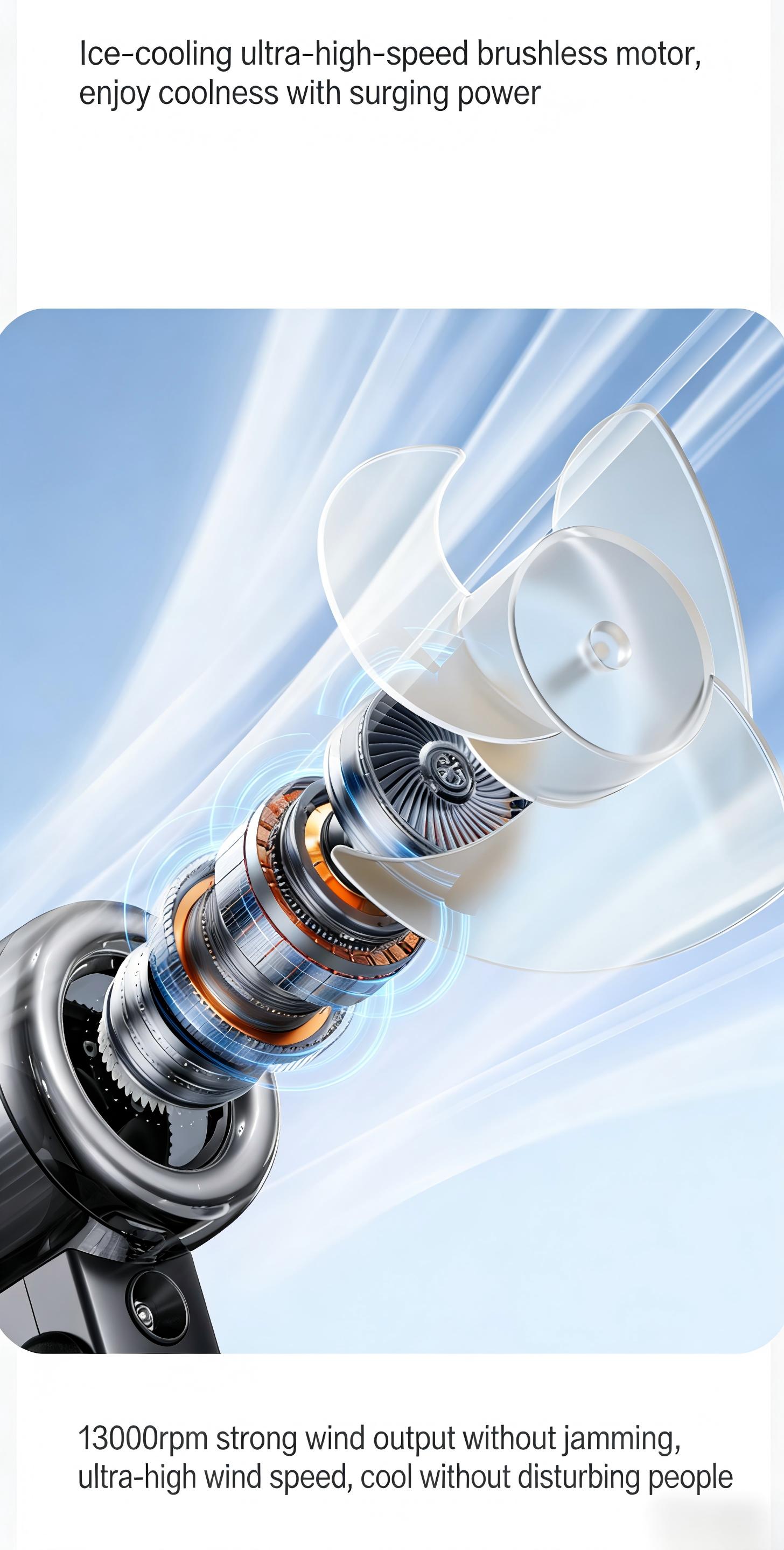 TADEKERU Mist Cooling Mini Fan Portable Handheld Turbo Fan Ice-Cooling 3600mAh Battery Operated 6 Hours 100 Gear Speed Foldable for Summer Travel Vacation Essentials Outdoor Activities Beach Indoor Use Office Desk Usage