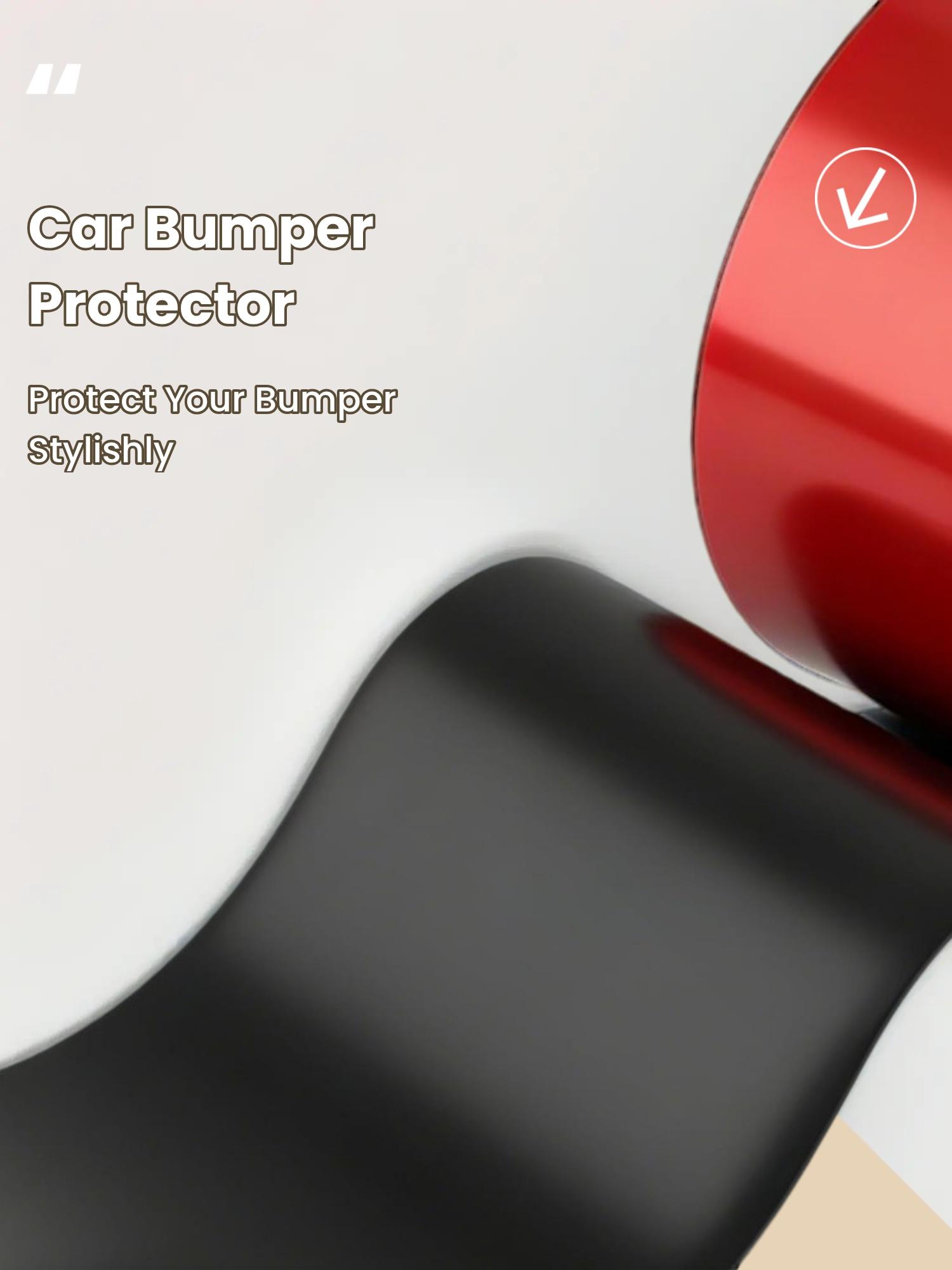 Car Side Scratch Guard Strip, 5x200cm Rubber Bumper Protector, Universal Fit for Front and Rear Bumpers, Car Decoration Accessory
