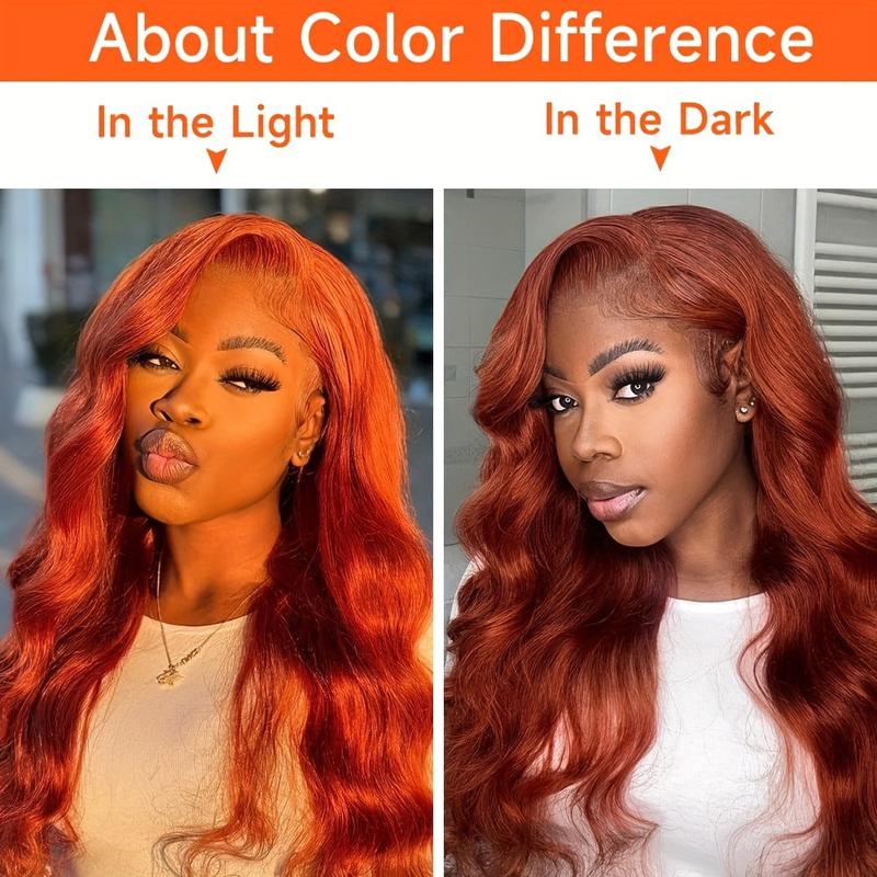 Bling Hair Red Brown(Ginger) 13x4/6 Brazilian Body Wave Lace Front Human Hair Wigs 33# Colored Pre Pucked 7x5 Glueless Wigs TikTokShopBlackFriday