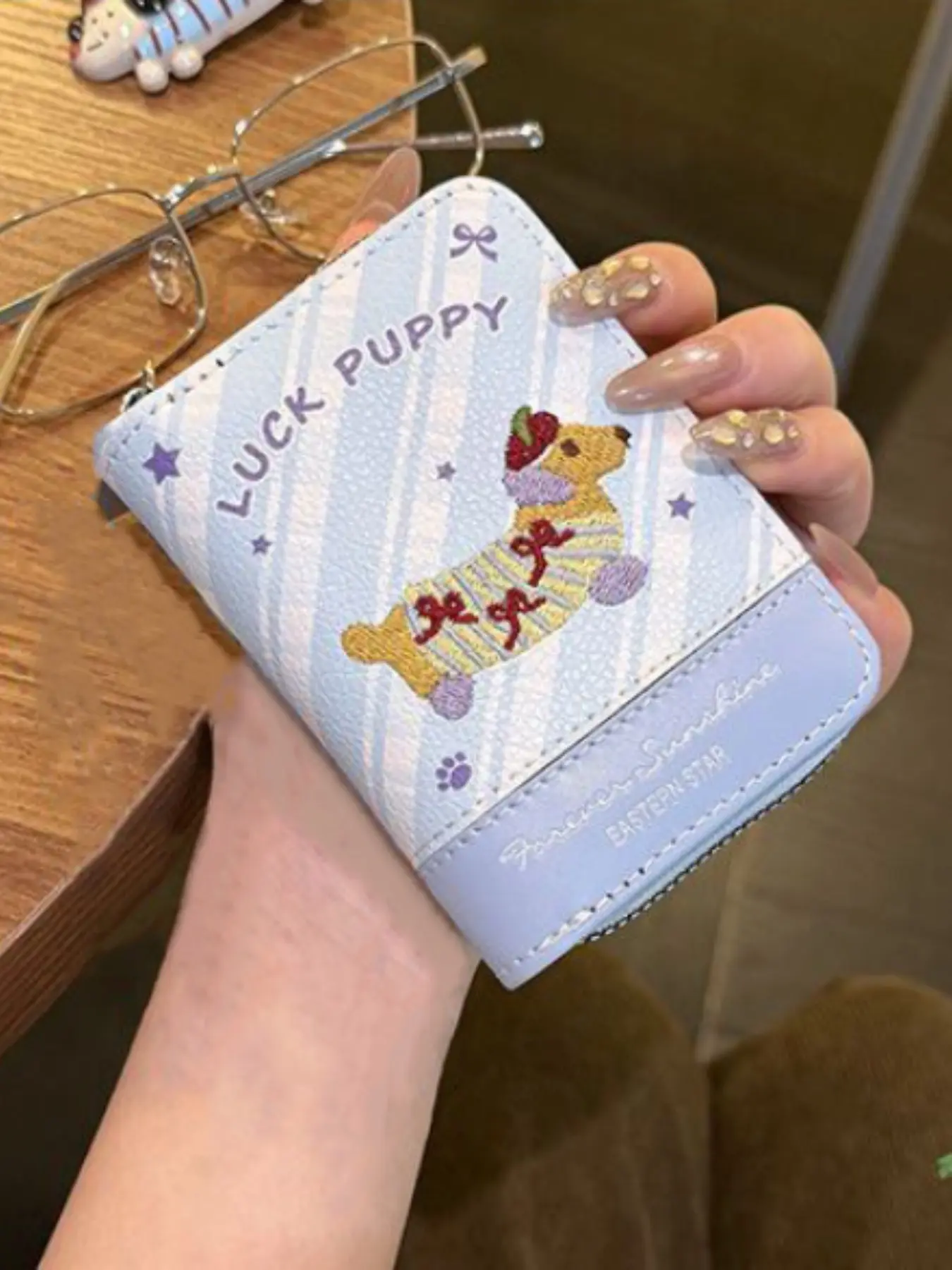 Creative Weiner Dog Wallet, Large Capacity Cute Cartoon Card Holder, Women's Multifunctional PU Material Casual Style