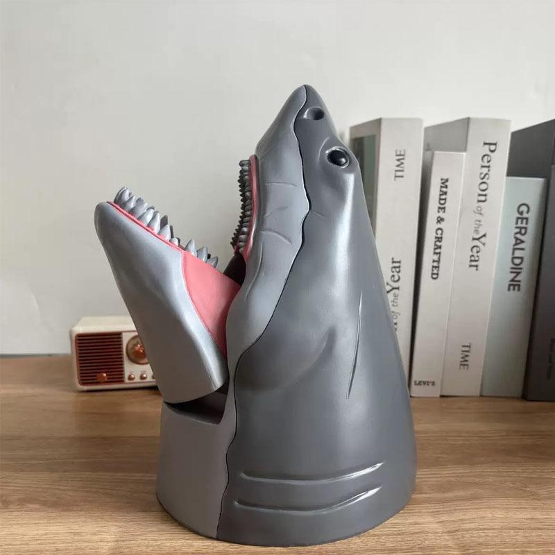 JAWS 50th Anniversary Limited Edition Shark-Shaped Popcorn Bucket, Reusable Creative Snack Bucket, Suitable as Storage Bucket