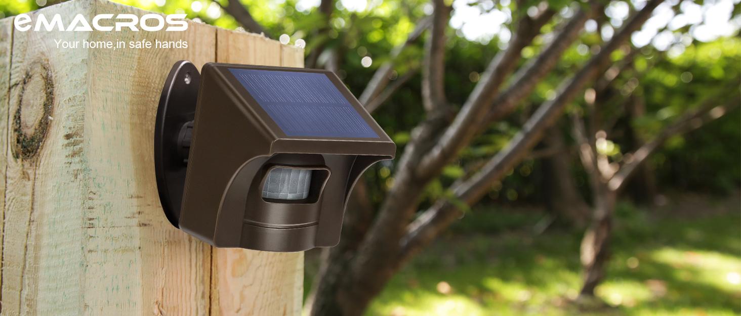 eMACROS Safeguard Wireless Driveway Alarm with SST PIR Technology - 1/2 Mile Range, Weatherproof Motion Sensor, Rechargeable Receiver with 7-Day Backup Power & 38 Chimes, 2024 New Upgraded