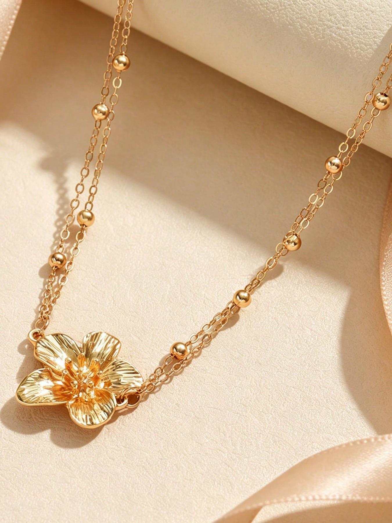 Boho Style Adjustable Waist Chain, Luxurious Double Layer Floral Design, Perfect for Daily Wear, Parties, Dance, Beach, Bikini Accessories