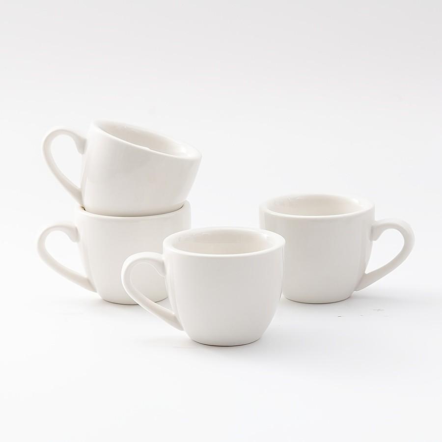 4pcs 60ML/2oz Ceramic Espresso Cups with Handle, Perfect for Espresso Machines, Ideal Gift for Coffee Lovers, Small Tea Cups