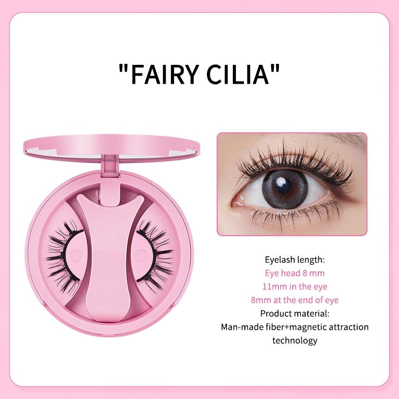 Bqi Magnetic False Eyelashes Natural Look, Quick Adhesion, Invisible Wear, All-In-One Box, Magnetic Fake Lashes for Everyday Use
