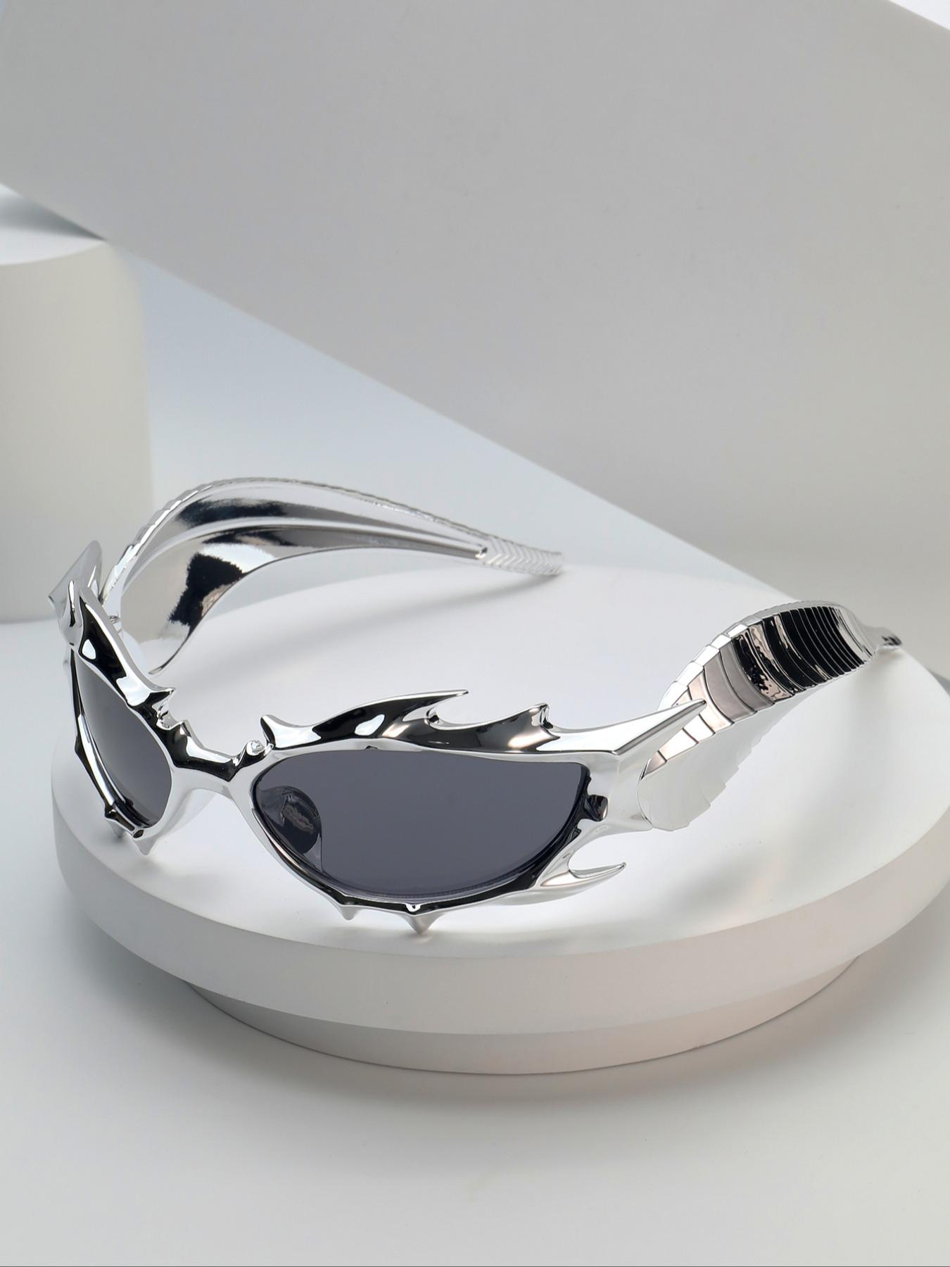 Trendsetting Decorative Glasses, Oversized Geometric Frame, Eyecare Fashion Accessory, Sporty Style, All-Season Wear, Sunglasses Frames