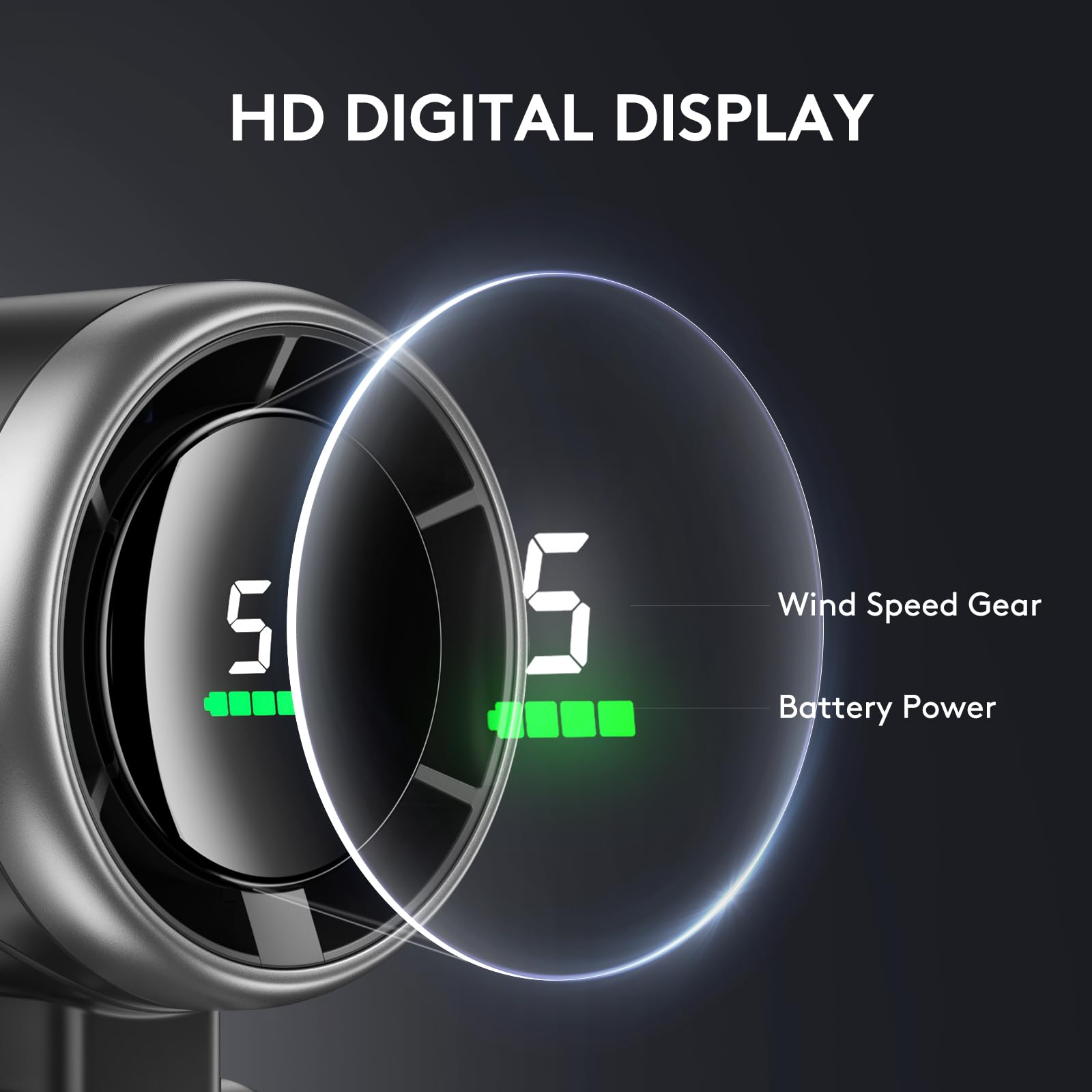 Portable Handheld Turbo Fan, 5 Gear Wind, Battery Operated, Up to 13 Working Hours Rechargeable Fan, 3 IN 1 Hand Fans with Air Turbo Tech Cooling Fan for for Travel, Beach, Outdoor