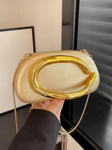 Simple and generous all-match small square handbag, metal buckle decorative chain crossbody bag, fashionable daily exquisite evening handbag, elegant bags, niche suitable shopping and participating in activities, etc.