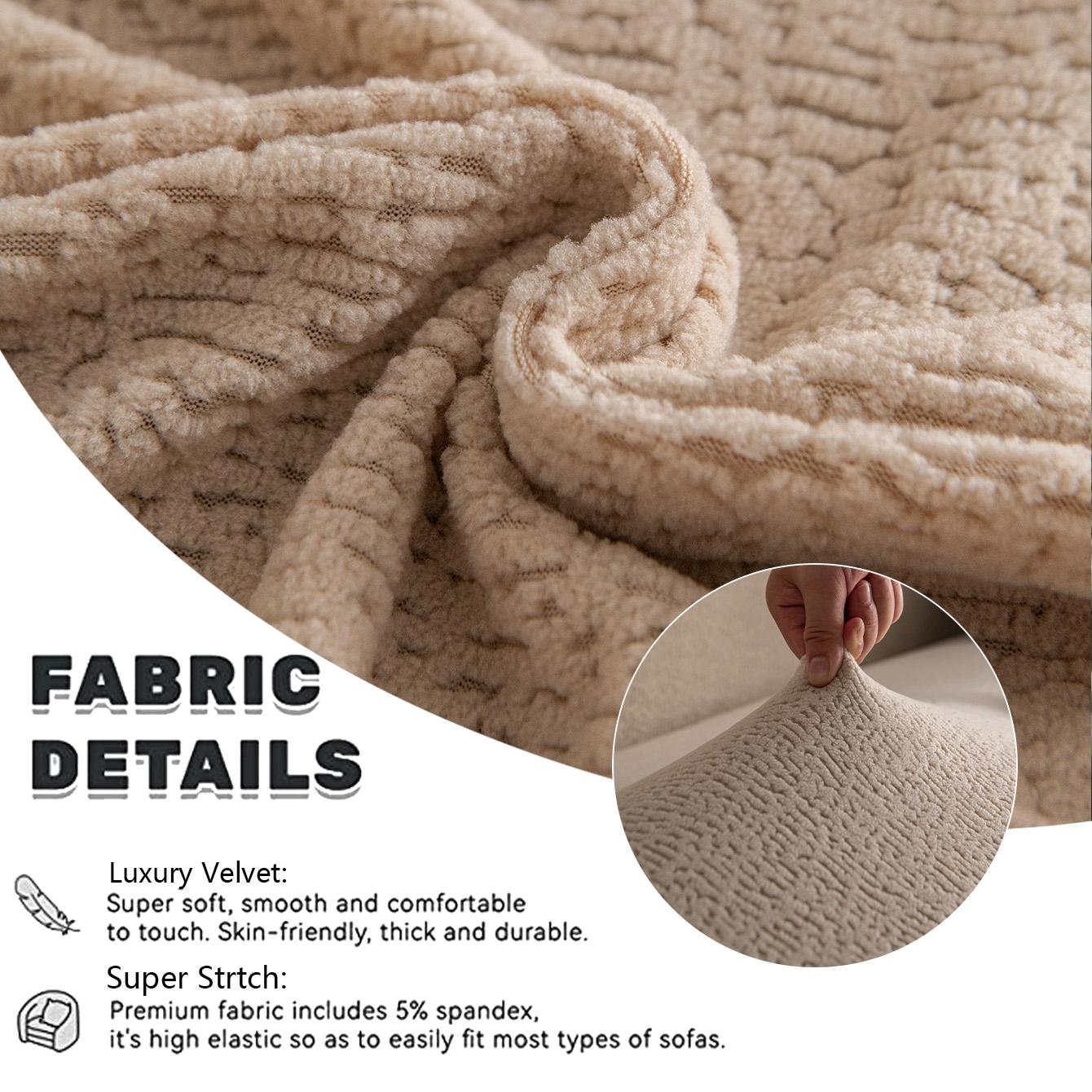 Modern Luxury Stretch Sofa Cover, Durable Anti-Scratch Couch Protector, Soft Sofa Protector Fits 1-5 Seater Sofas, All Seasons Use, Elastic Sofa Slipcover
