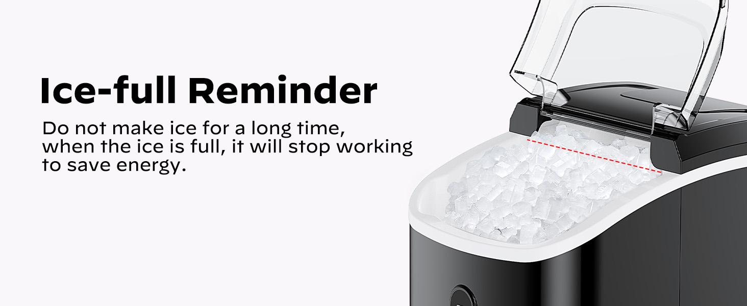 Silonn Nugget Ice Maker Countertop, Silonn Chewable Pellet Ice Machine with Self-Cleanin Function, 33lbs/24H Portable Ice Makers for Home Kitchen Officce, Black Silonn Nugget Ice Maker Countertop, Silonn Chewable Pellet Ice Machine with Self-Cleanin Function, 33lbs/24H Portable Ice Makers for Home Kitchen Officce, Black