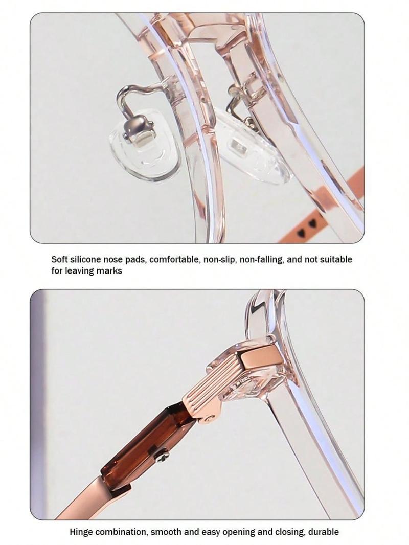 Women's Fashion Square Frame Eyeglasses, Classic Minimalist Eyeglasses for Everyday Use, Fashion Accessories for Outdoor Activities, Trendy Casual Eyeglasses