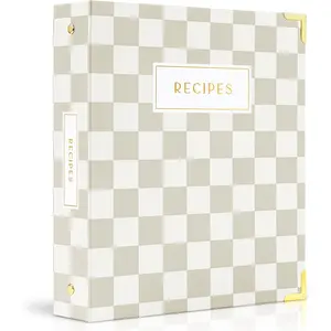 Aesthetic Recipe Binder with Waterproof Cover - The Perfect Recipe Book with Plastic Sleeves to Write in Your Own Recipes - Quality Blank Cookbook Binder, Cards incl.