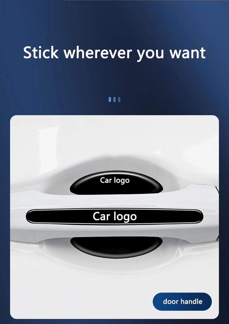 4 or 8 Pcs Car Door Handle Bowl Anti-Collision Protective Stickers for Toyota, Prius and Auris Auto Accessories