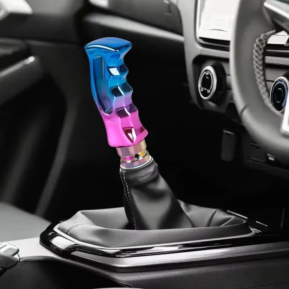 Manual Gear Shift Lever Handle, Colorful Automatic Gear Knob, Comfortable Grip, Easy Installation, Perfect for Car Accessories