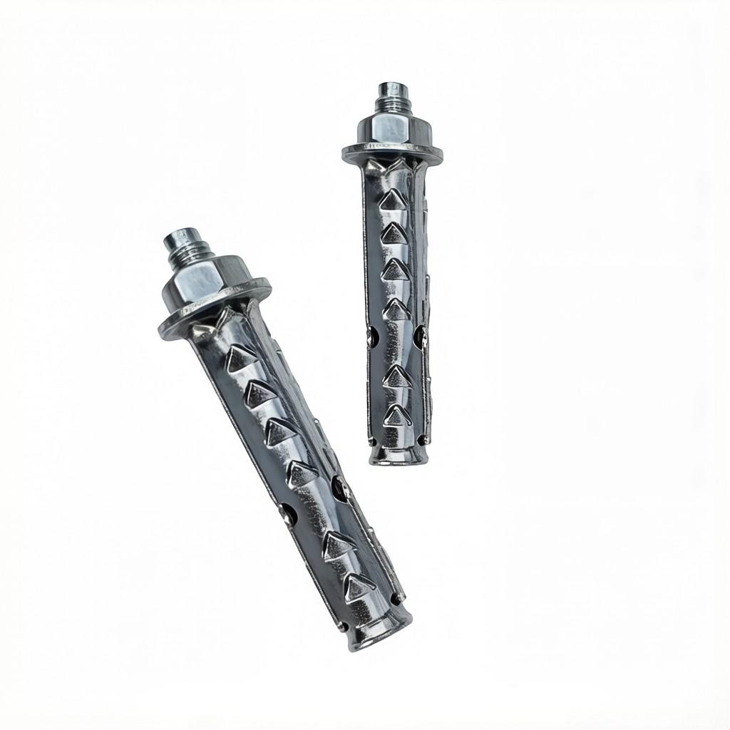 Concrete Anchor Holder Ground – Sleeve Anchors for Hollow Brick & Foam Brick, Carbon Steel One-Piece Design, Blue Zinc, Rust Resistant, Easy 3-Step Install, for Furniture & Shelves, Multiple Usage Methods