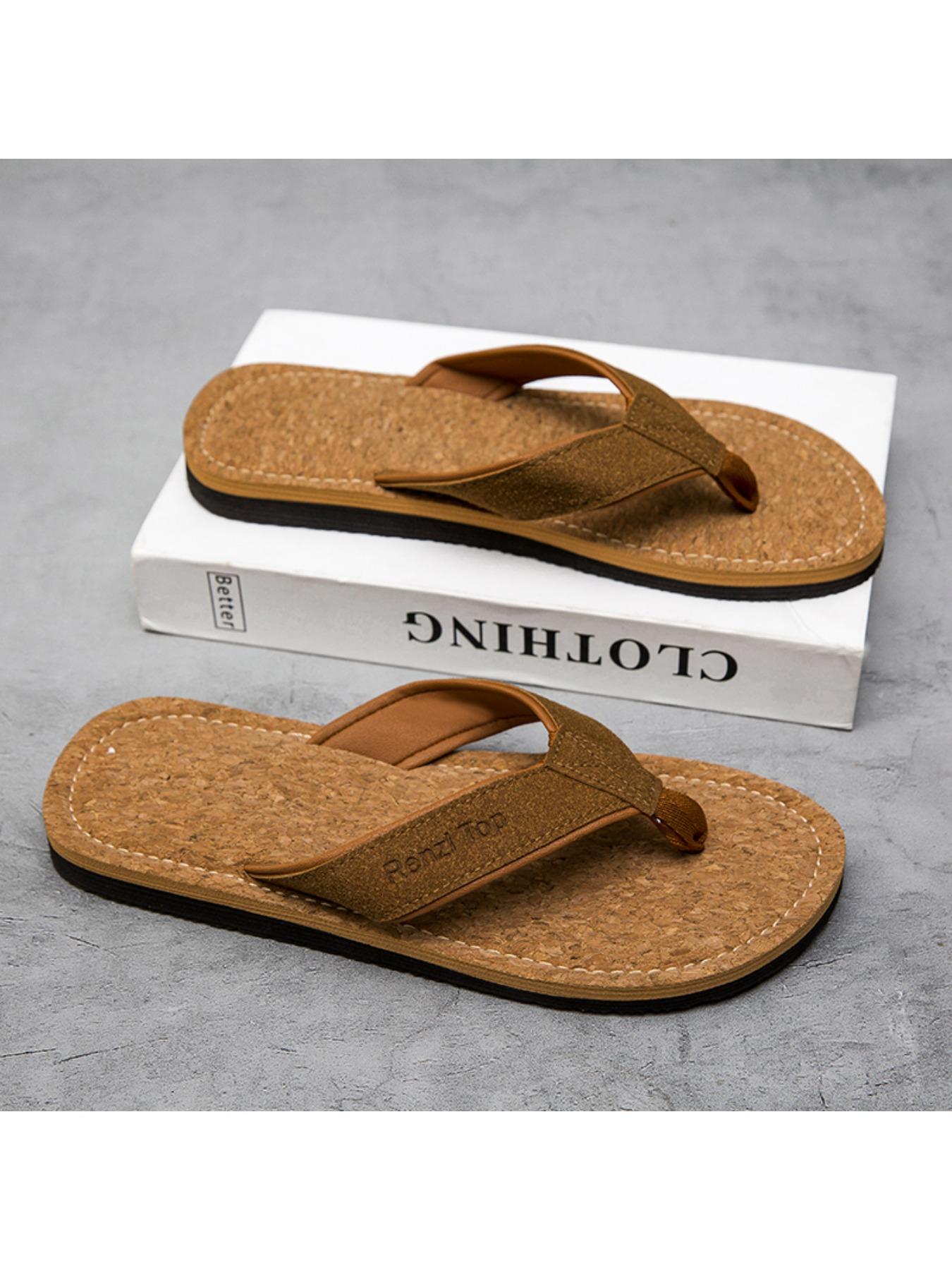 Summer Men's Sandals, Casual Y-Strap Eva Slippers, Lightweight Outdoor Beach Shoes, Indoor Home Footwear, Comfortable and Stylish