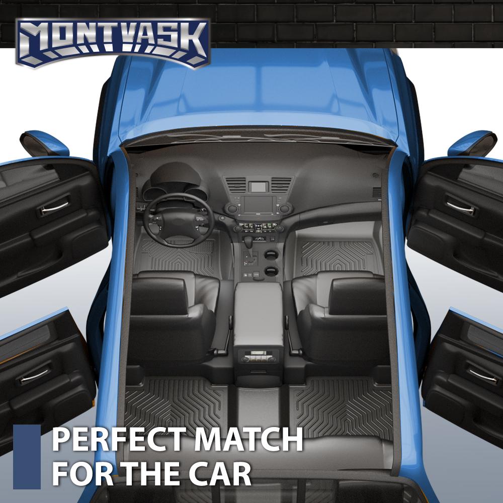 CROSSDESIGN TPE 3D All Weather 3PCS Floor Mats Waterproof Durable floormats Non-slip Mats Fit For 23-25 Mazda CX-50 Cargo TPE Liner W/ Seat Back Protection