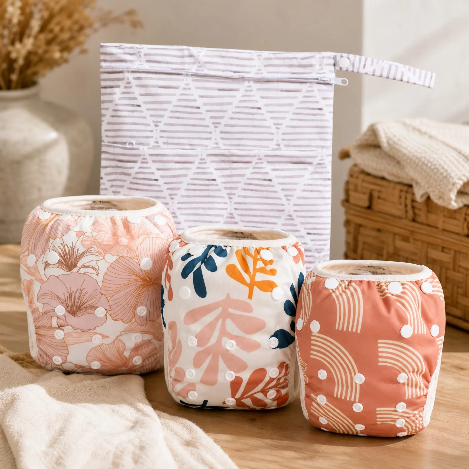 Swim Diapers with Wet Bag - 3 Pack, One Size Fully AdjustableGift