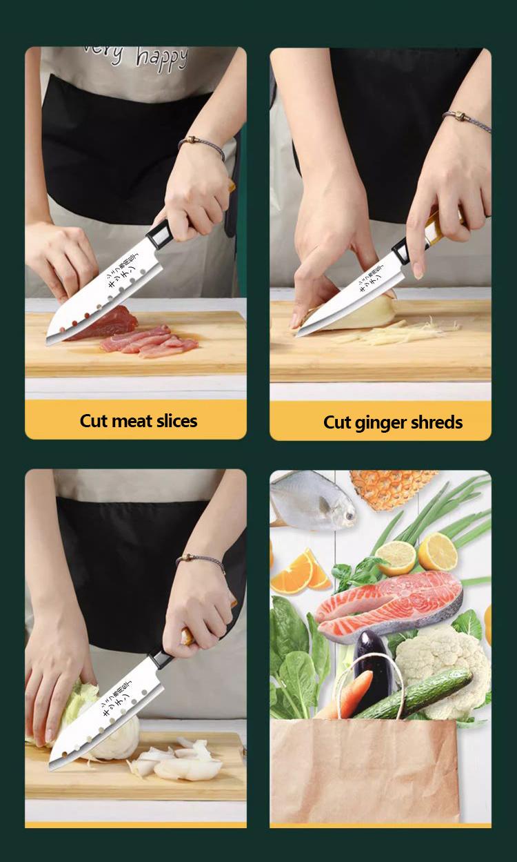 Multi functional kitchen knife 2-piece set, suitable for slicing, diced, and chopped, used for chefs and home kitchens, durable structure, catering to chef enthusiasts