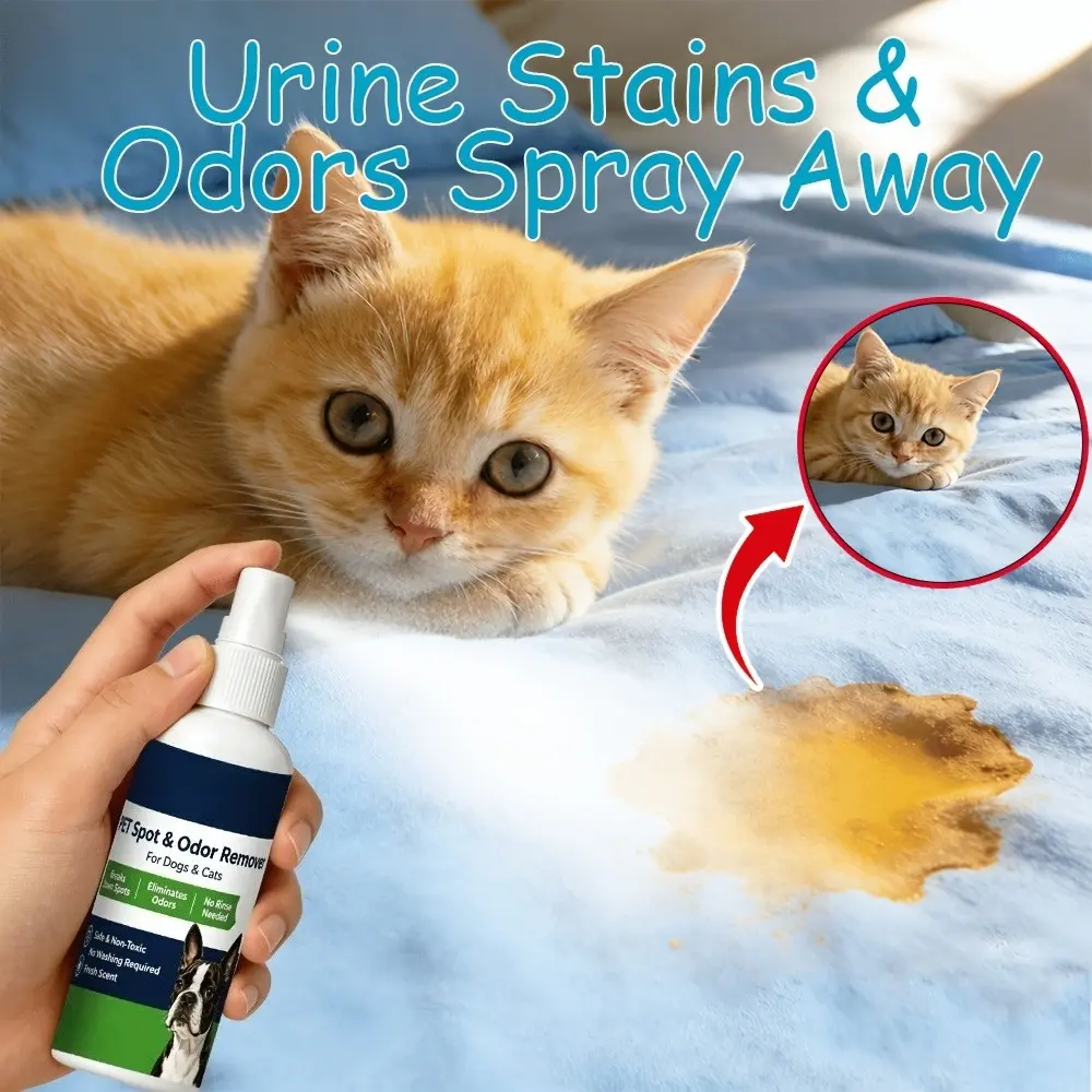 Daily cleaning and odor neutralizing care, suitable for carpets, floors, furniture, bedding, can remove all kinds of pet stains, effectively prevent re marking, spray design is easy to use, with long-lasting lemon flavor formula