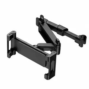 Car Headrest Tablet Holder for 5.3 to 12.9 Inch iPad and Phone 360 Degree Rotating Adjustable Car Tablet Mount Black