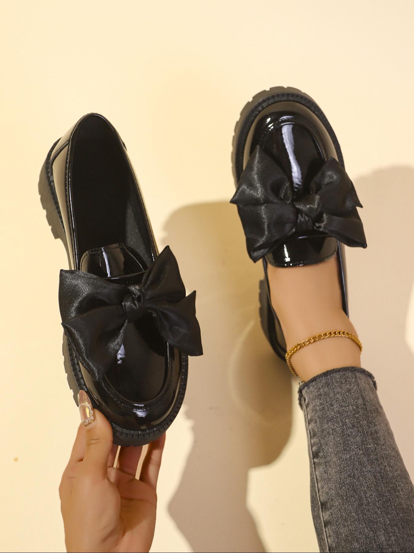 Women's Fashionable Solid Color Platform Loafers, Casual Comfortable PU Leather Shoes for Daily Wear, Lightweight Breathable Shoes for Women & Girls, Commuter Shoes Work