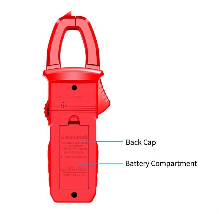 Clamp Meter Multimeter Dcv Acv Aca Ohm Capacitance Hz Diode Continuity Test, Digital Clamp Tester with Ncv Detection