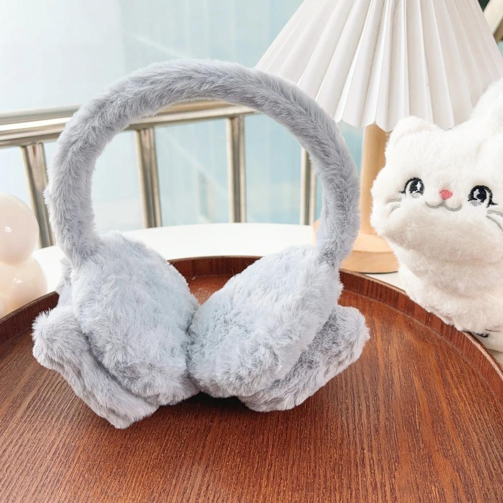 Cute Cartoon Cat Earflap Coldproof Thicken Ear Cover Soft Warm Plush Earmuffs for Women Girls