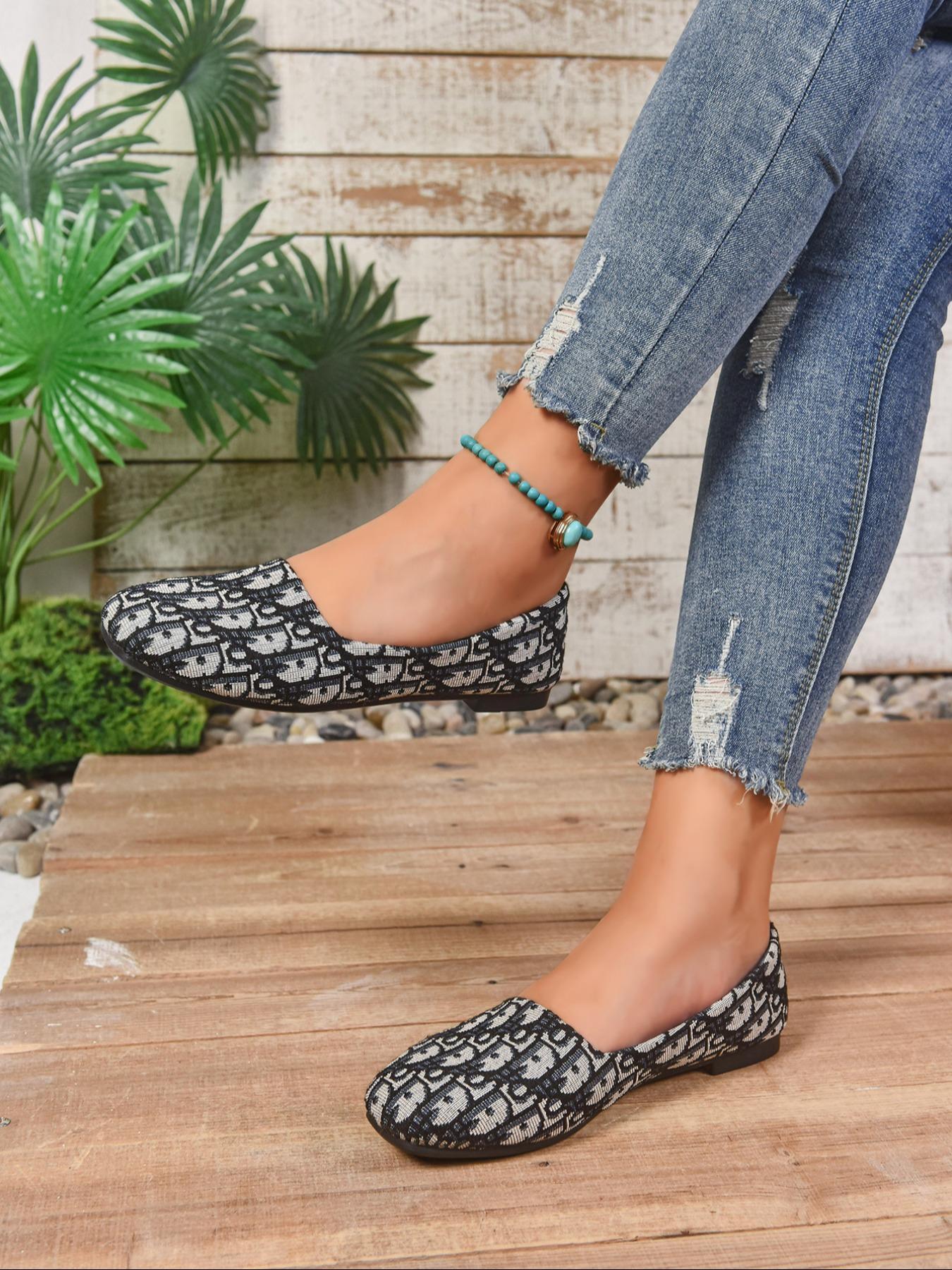Women's Solid Color Ballet Flats, Comfortable Breathable Casual Shoes, Lightweight Easy Wear Ladies & Girls Footwear, Slip Ins Shoes