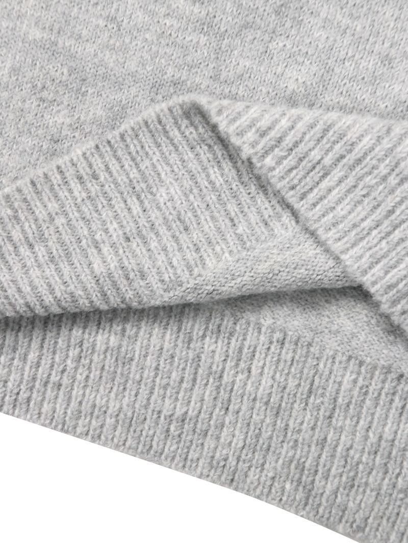 Spring Summer Women's Loose Casual Vacation Outdoor Knit Sweater, Round Neck Short Sleeve Pullover, Fitted Plain Top for Fall & Winter