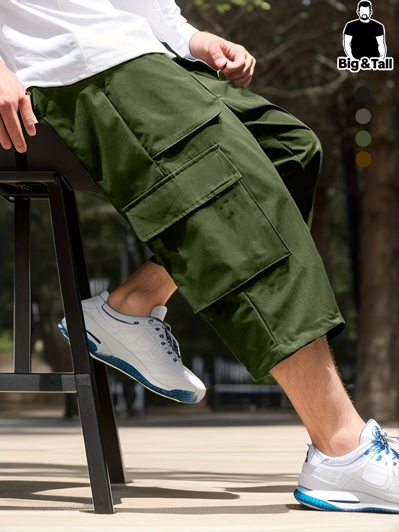 Men's Workwear Shorts Multi-Pocket Seven-Inch Pants, Casual Street Shorts, Casual Summer Wear, Comfortable and Practical, Ideal for Daily Use, Casual Fit Shorts