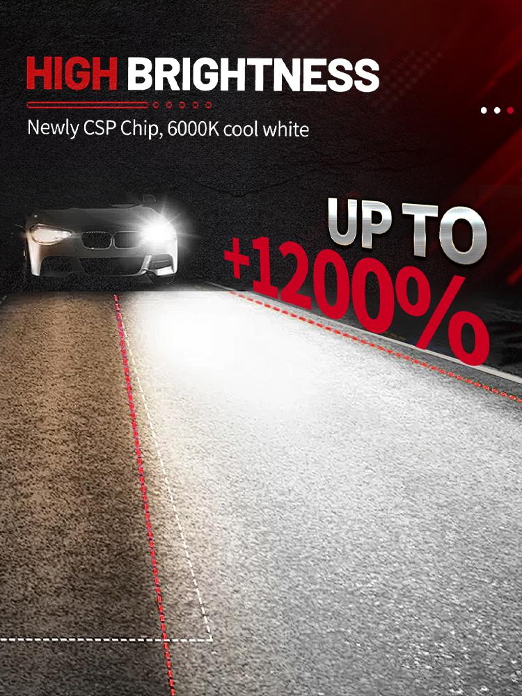 2pcs H4 H7 LED Headlight Bulbs Canbus H1 H3 H11 9005 9006 9012 HB3 HB4 HIR2 9007 H13 260W 80000LM Car Headlamp Turbo Light 12V