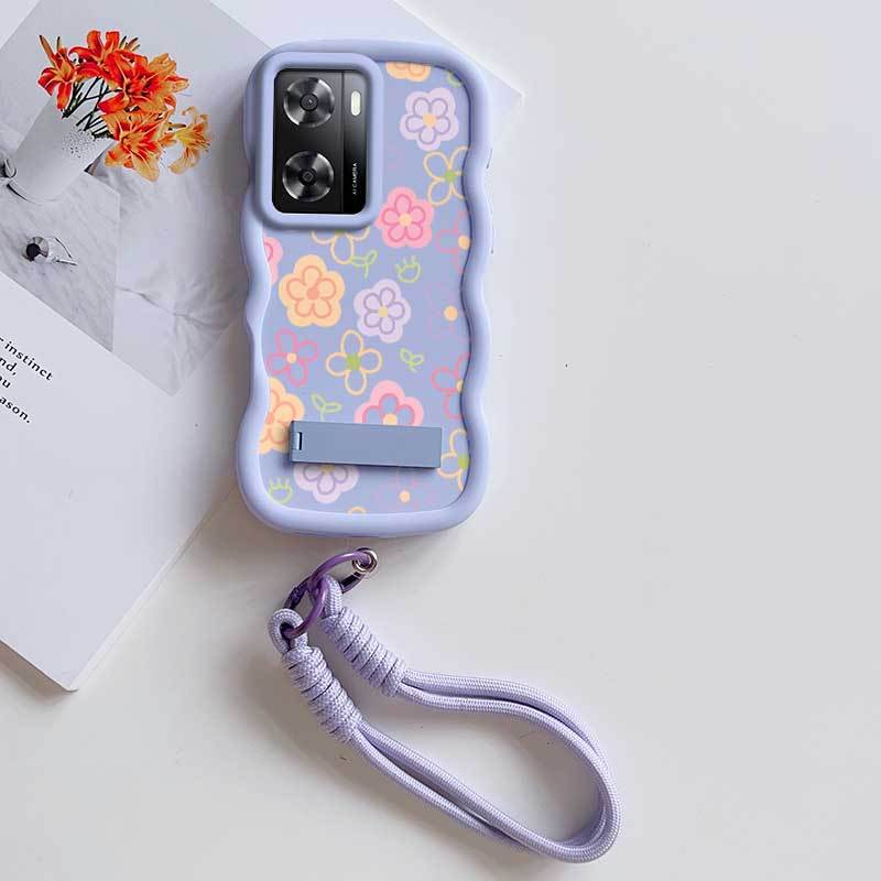 1 Piece Colorful pictures For OPPO K10 5G Non-Slip With Lanyard And Stand Flexible Design Ideal For Formal K10 5G