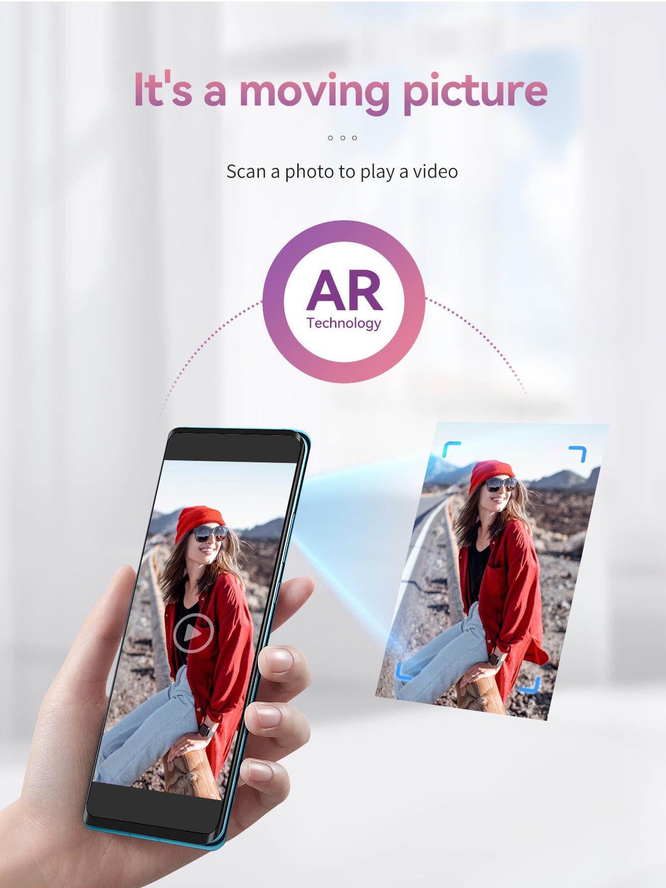 HPRT MT53 Mini Photo Printer + 50 Sheets 2x3" Self-Adhesive Paper, Wireless Bluetooth Printer for iPhone & Android, Instant Portable Sticker Printer for DIY, Scrapbooking, & Photo Printing