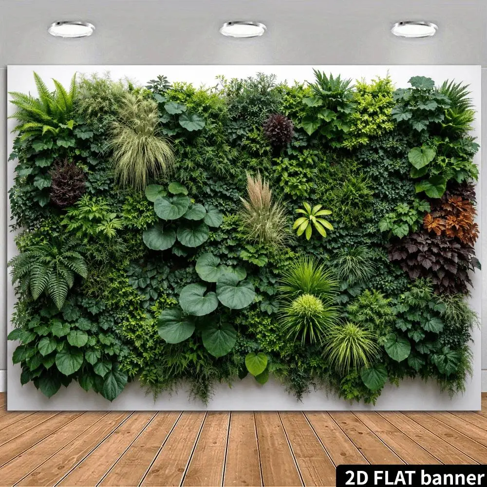 Green plant wall backdrop, suitable for photography studio background. Also suitable for parties, events and wall hanging.