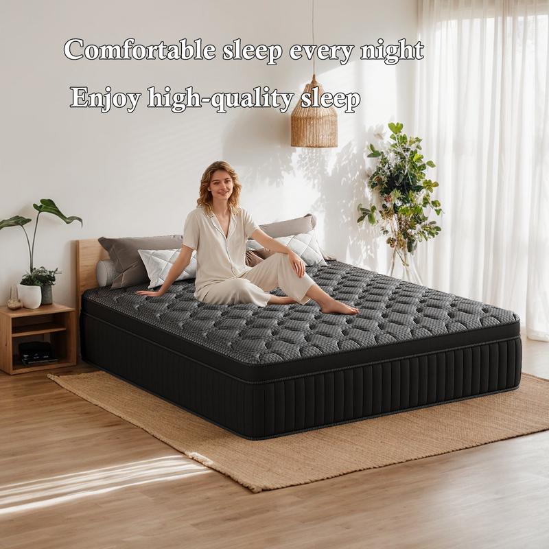 LODEIJA 8/10/12/14 Inch Twin, Full, Queen, King Mattress Memory Foam And Spring, Hybrid MattressMedium Firmness, Lumbar Support, For Home Rooms Hotels, Boxed Halloween ChristmasGift Furniture Ergonomic  size mattress Interior Modern size mattress