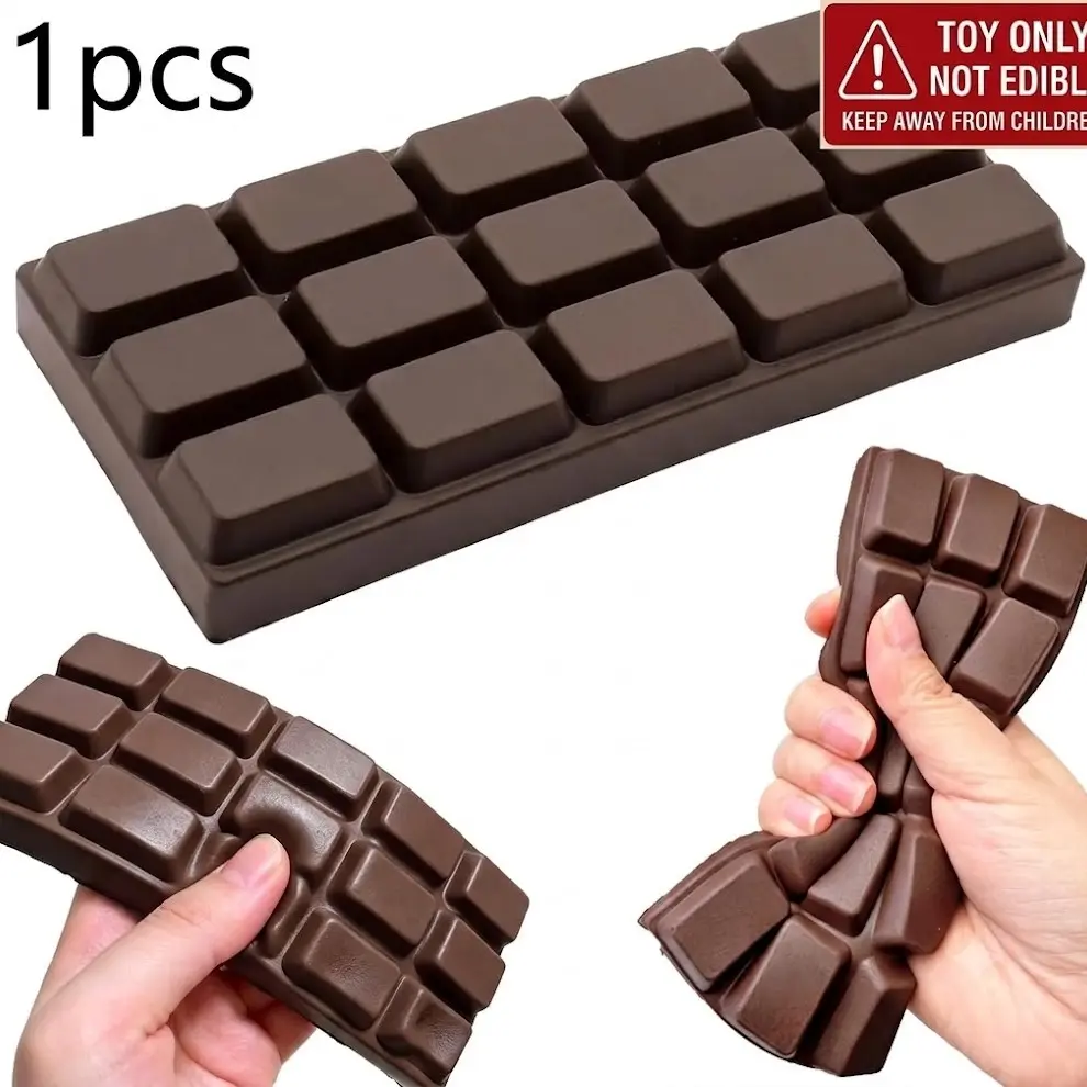 Chocolate Squishy Toy, Squishies Slow Rising Stress Relief Squeeze Fidget Toy, Soft Simulation Food Squishy for Kids Anxiety Relief Birthday Gifts Party Favors