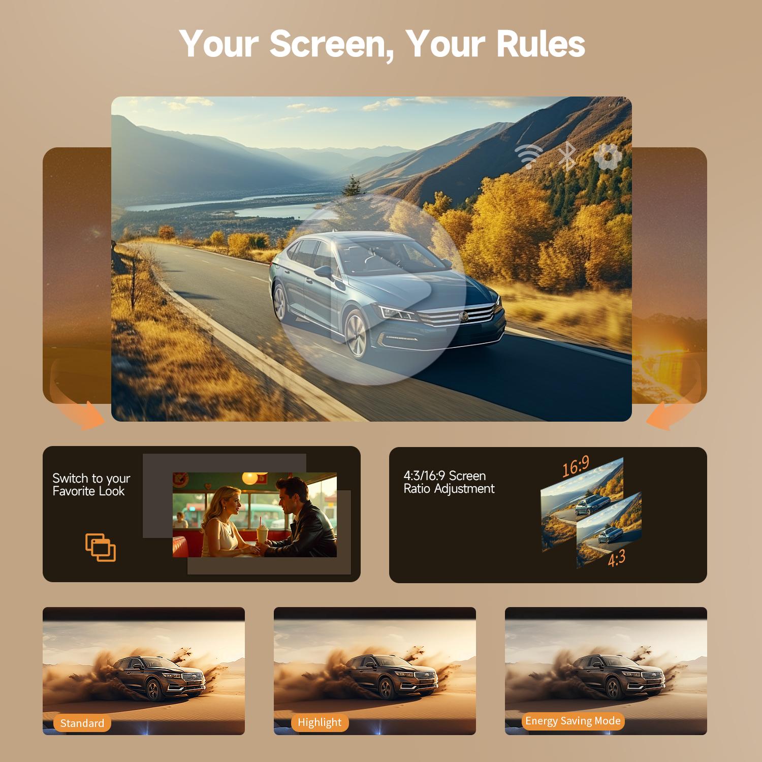 Magcubic Auto Focus HY310X Projector 420ANSI 4K Supported Full HD 1080P Android 11 Built-in 5W Speaker BT5.2 Auto Vertical Keystone for Outdoor Theater Stand Mini Portable Projector