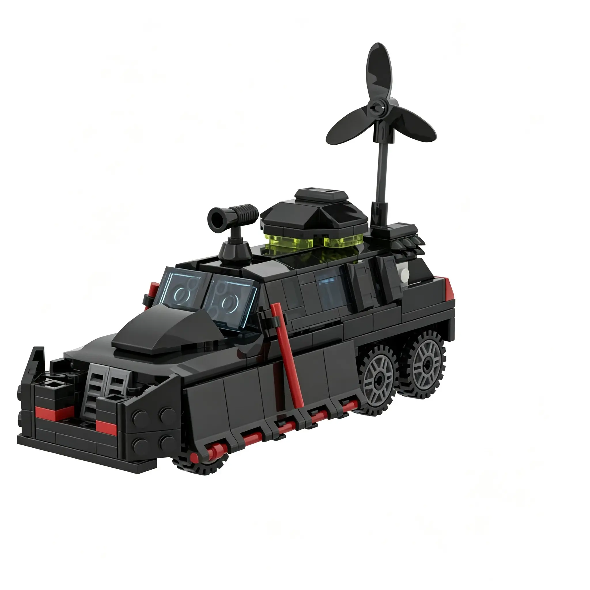 Moc Military Storm Interception Vehicle Building Blocks, DIY Building Kit, 334 Pieces Adventure Reconnaissance Car Model, Educational DIY Assembly Toy