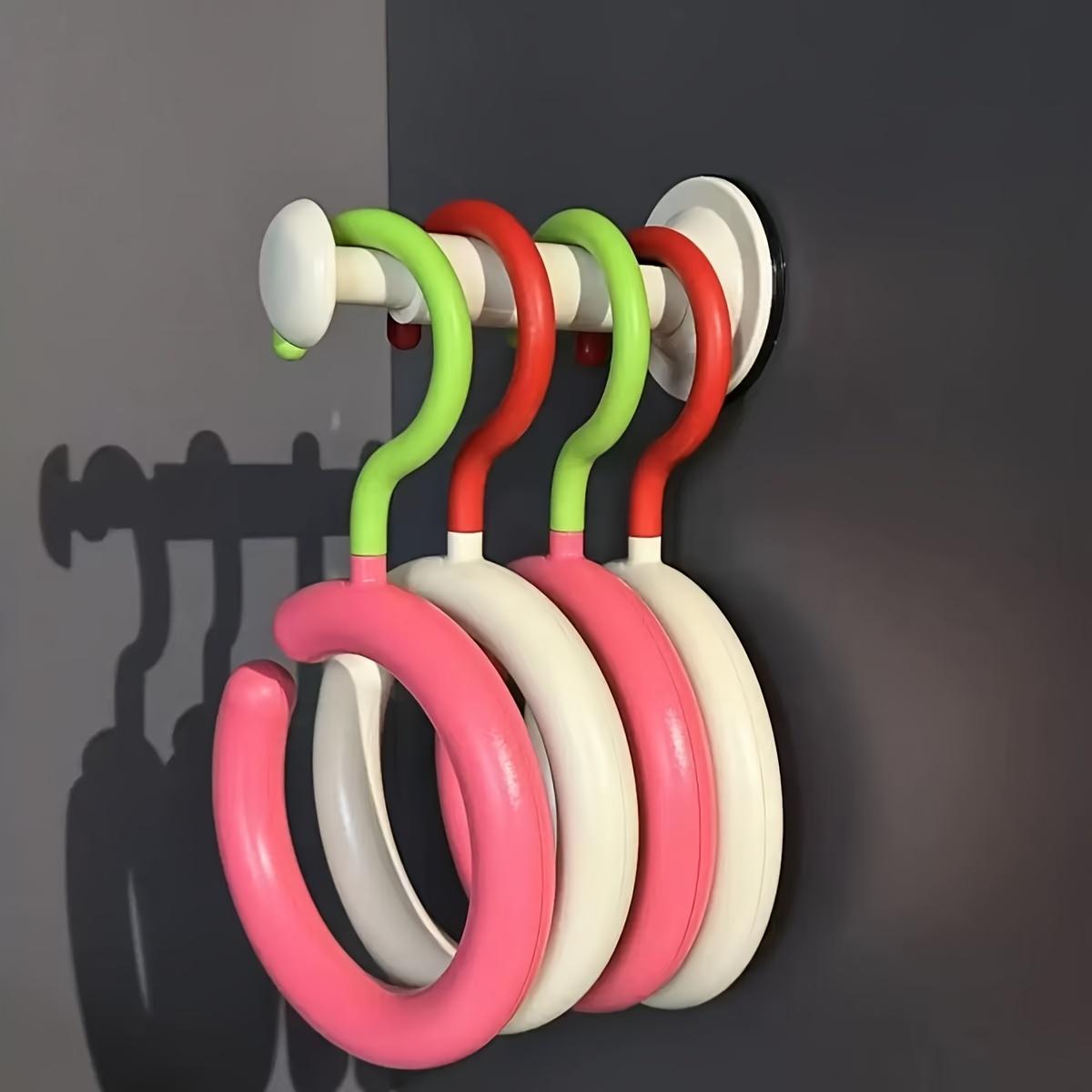 Home Bedroom Multi-Functional Display Rack, Clothing Store Dopamine Round Scarf Tie Rotating Hooks, Stylish Storage Solution