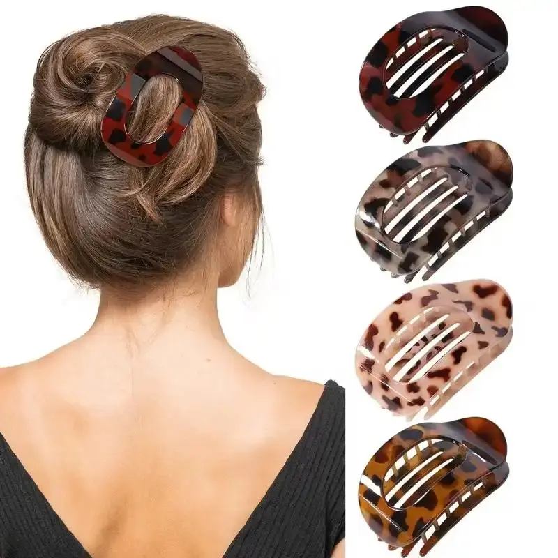 4Pcs Elegant Duckbill Hair Clip, Flat Round Claw Clip for Women, Designed for Strong Hold on Thick or Thin Hair, Effortless Styling with Secure Grip, Perfect for All-Day Wear and Reliable Hold