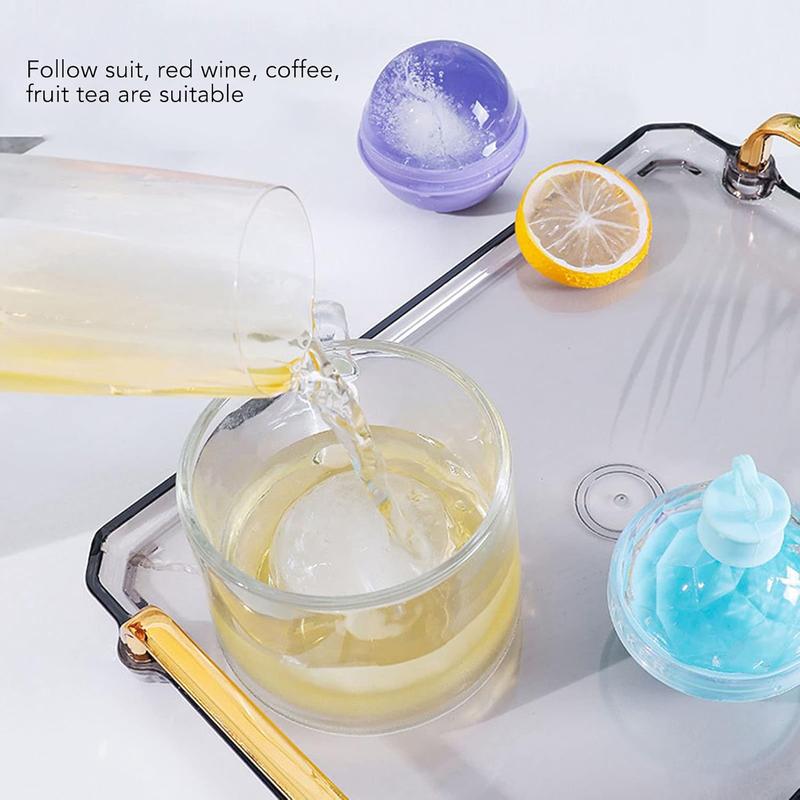 3PCS-2025 summer creative light bulb ice mold, whiskey ice ball making machine mold, whiskey drink cocktail drinking round ice freezing mold, reusable, arbitrary color