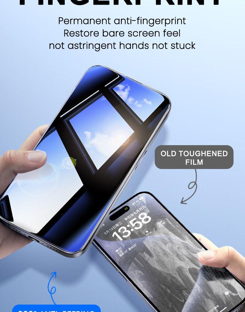 [2-pack] 360 ° privacy screen protector [Four sided privacy protection] Anti peeping tempered film, comprehensive protection, scratch resistant and durable, easy to install, suitable for iPhone 17 Pro Max/16/15/14/13