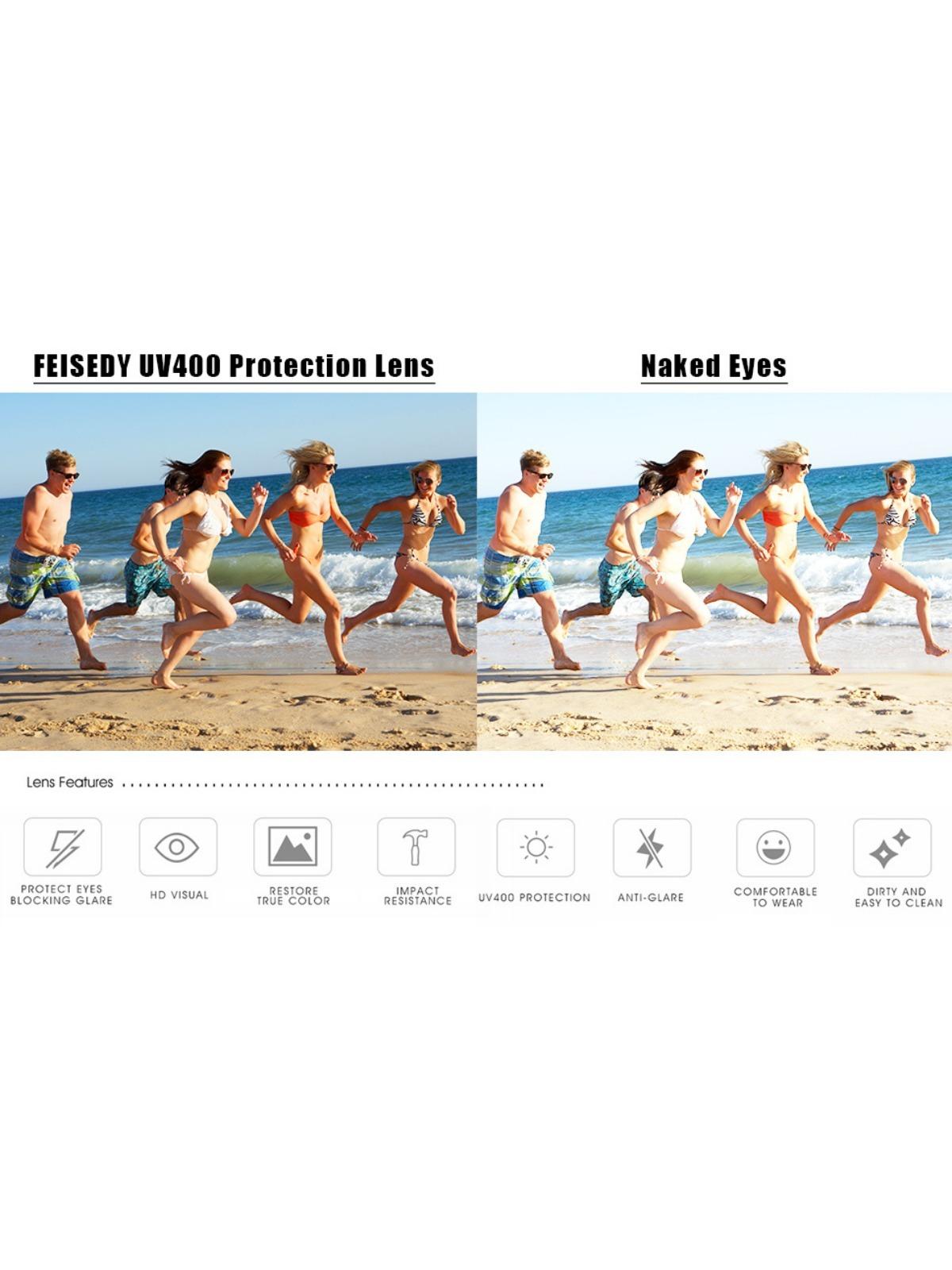 FEISEDY Sunglasses Mens Women Retro Steampunk Round Sunglasses Metal Frame Fishing Driving Hippie Glasses B2351