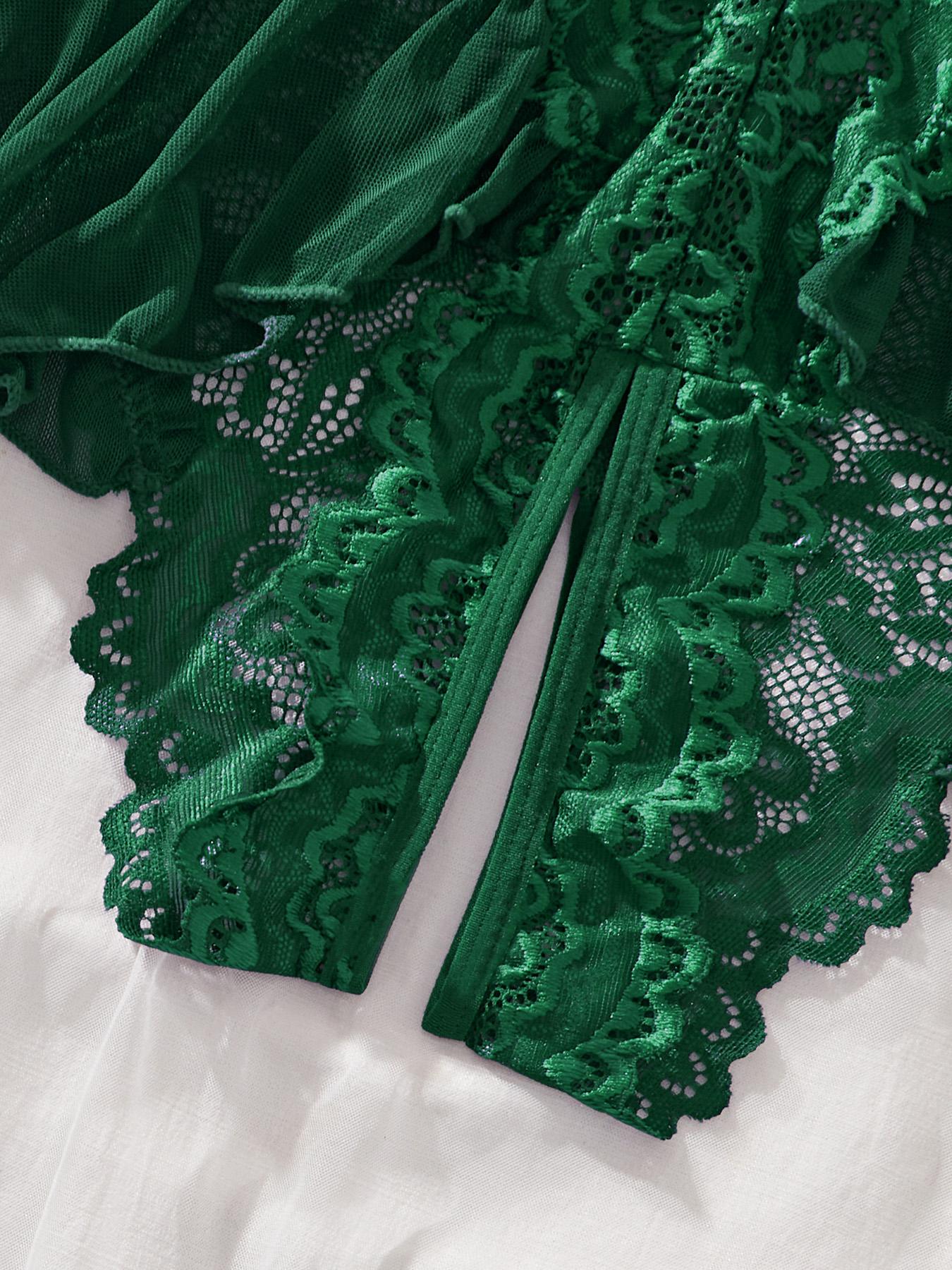 Plus Size Women's Lace Bodysuit, Elegant Soft Fabric, Perfect for Parties and Special Occasions