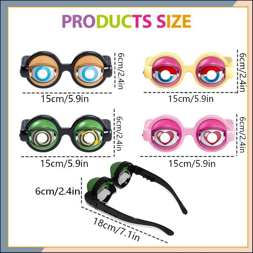 Funny Dynamic Glasses Set, Blinking Eyes, Pull String Design, Four Styles Party Props, Party Photo Prop, Adult Halloween Carnival Birthday Gifts, Masks, Accessories