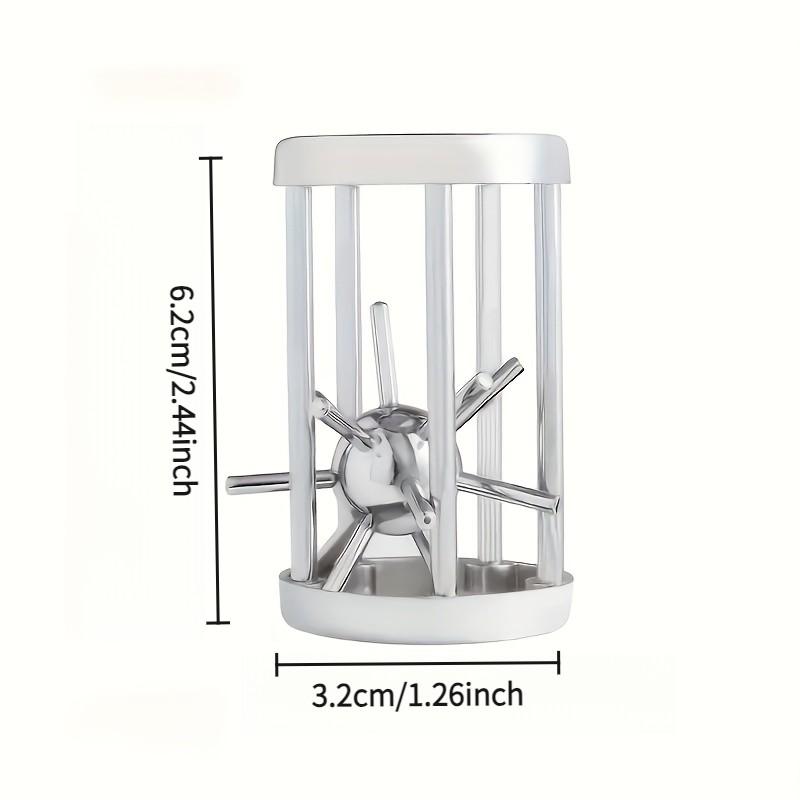 2pcs Metal Puzzle Cage Thorns Ball Lock Iq Toy, Children & Adults Brain Teaser, Educational Student Unlocking Ring Game
